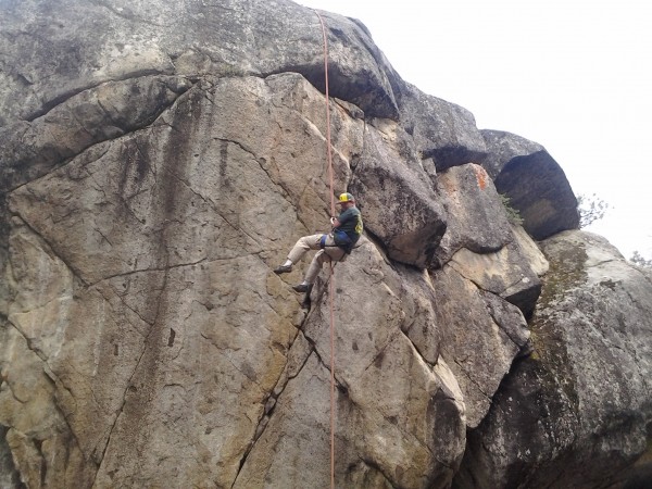 mid rappel, Wishon campground