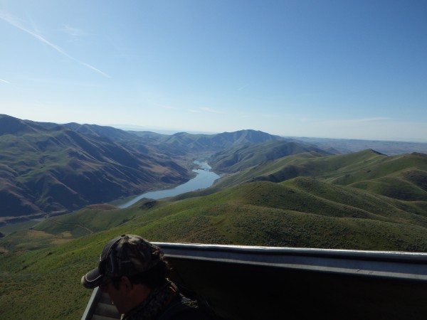 columbia river with wade on top of the turbines