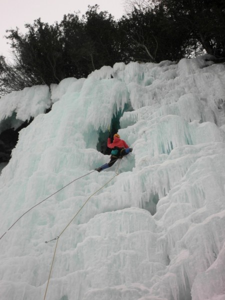 Almost to the belay cave