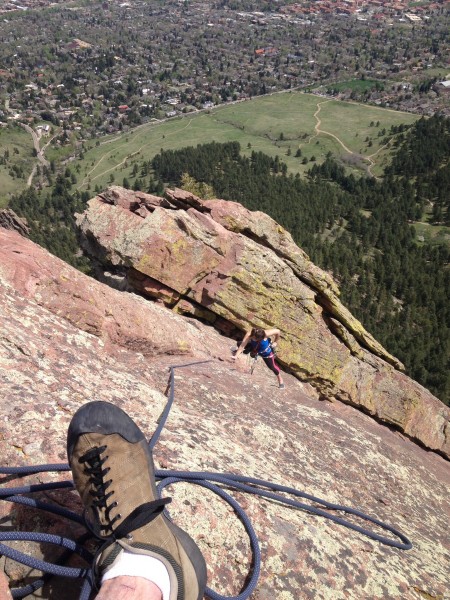 High over Boulder.
