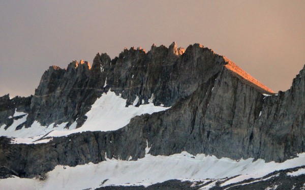 September 2, 2011 - Palisade Crest at sunset from the Temple Crag plat...