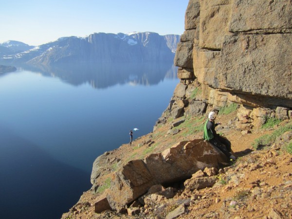 A view worth getting up for! Impossible Wall, in the background, still...