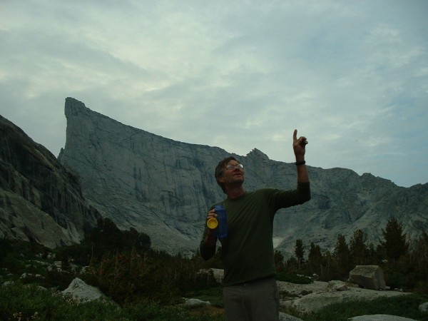 Thom Engelbach with East Temple and Lost Temple Spire.  The Spire is "...