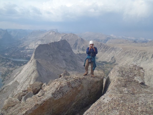 An Old Llamero on a "Lost" Spire, Haystack in the Background