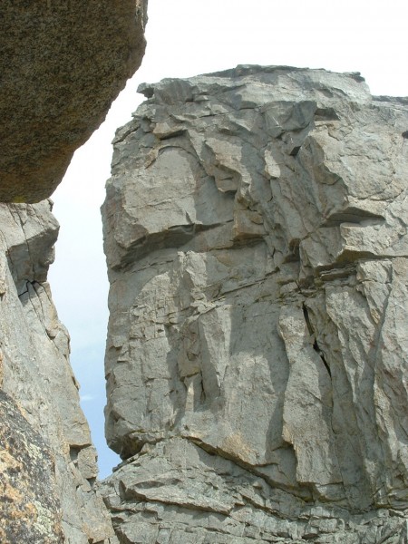 View of the Spire/East Temple Chasm While on SW Arete Route