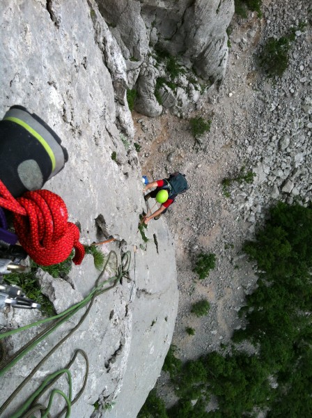 5 pitch Domzalski, 5.10-ish...dry-ish