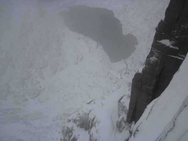 Nice views below through the clouds and blowing snow &#40;1/29/14&#41;.