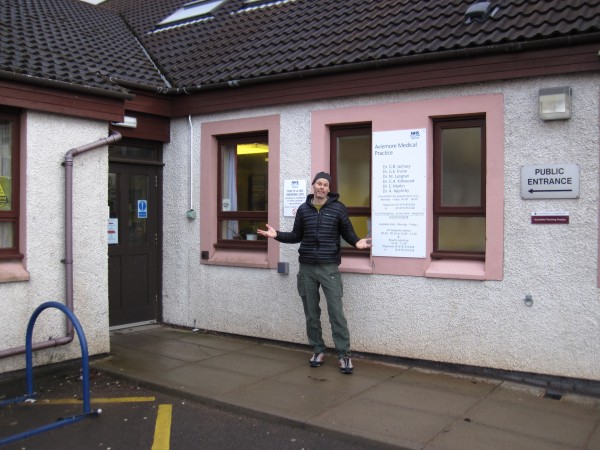 Stopped by the Aviemore Health Center a few miles N of the CCC to get ...