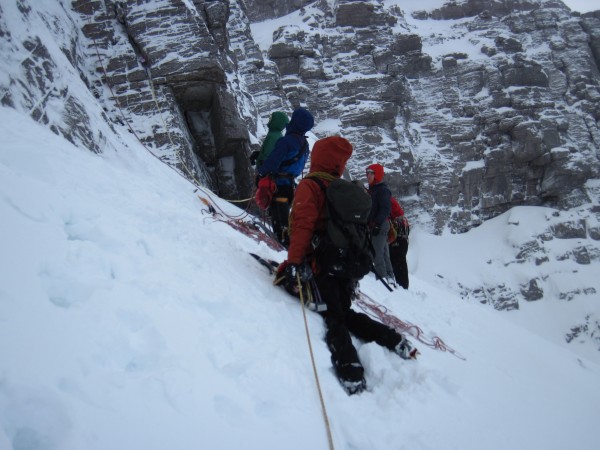 Arrived to find a crowd already lined-up to climb "our" route &#40;2/8...