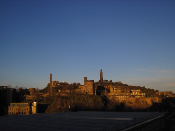 Castle view over the rooftops of the Waverly Station &#40;2/15/14&#41;.