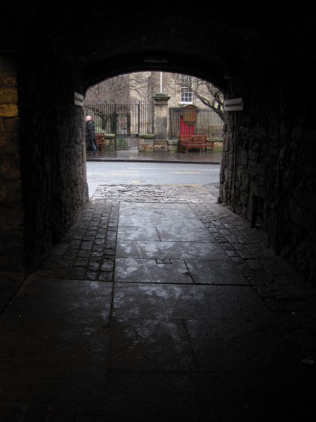 View from one of the many closes &#40;an alleyways&#41; along the main...