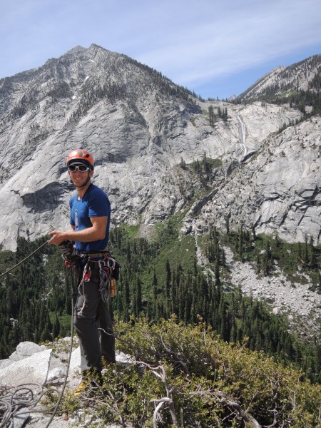 Luke belaying Casey on Pitch 1