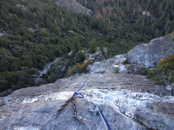 East Ledges was fixed so the descent was quick.