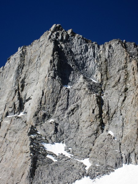 Twilight Pillar and the impressive east face of Norman Clyde Peak