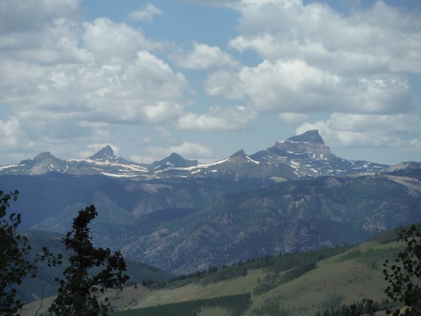 L to R - Wetterhorn &#40;14,017'&#41;, Matterhorn&#40;~13,550'&#41; Un...