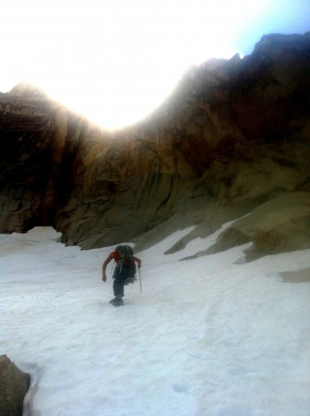 Approaching the East Face of Chianti Spire. We left the Car at 11am......