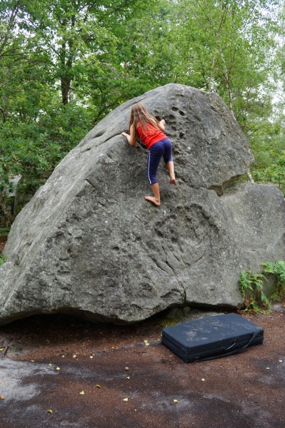 Typical white problem on the kids circuit at Canche aux Merciers.