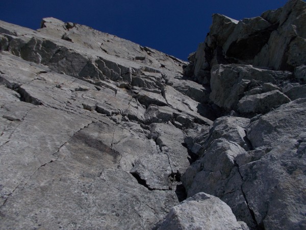 The crux of the South Ridge &#40;5.8&#41;