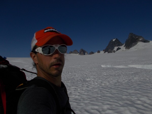 Looking back across the Taku Glacier