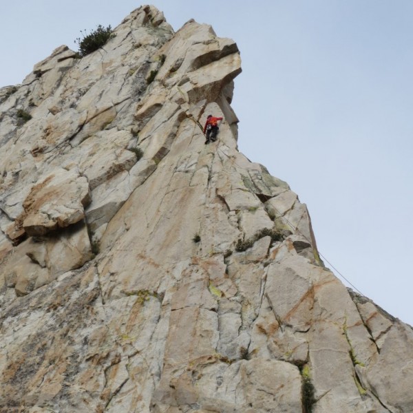 Peter working up the ridge