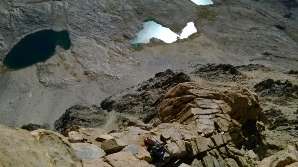 Northwest Arete belay ledge.