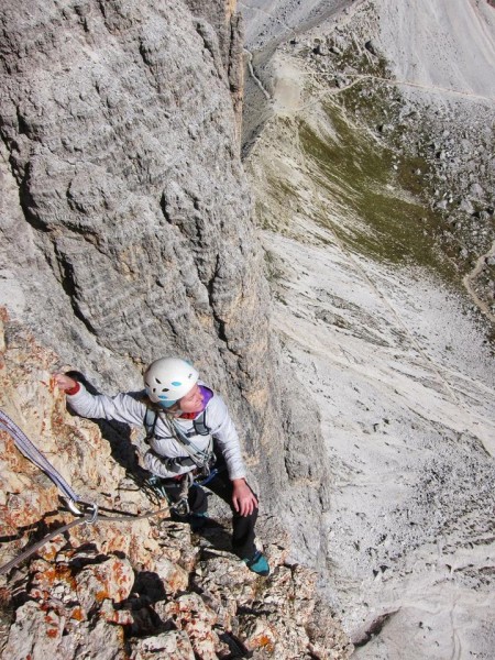 Taking it all in near the top of the 5th pitch