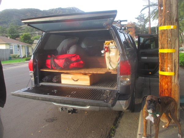 car is packed for ZION!!!