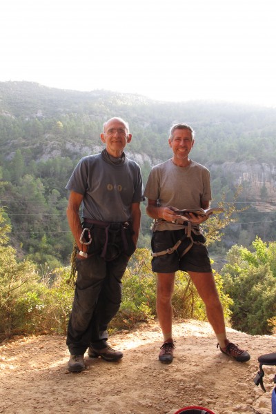 Chris and Dave, chuffed to be in the sun in November.