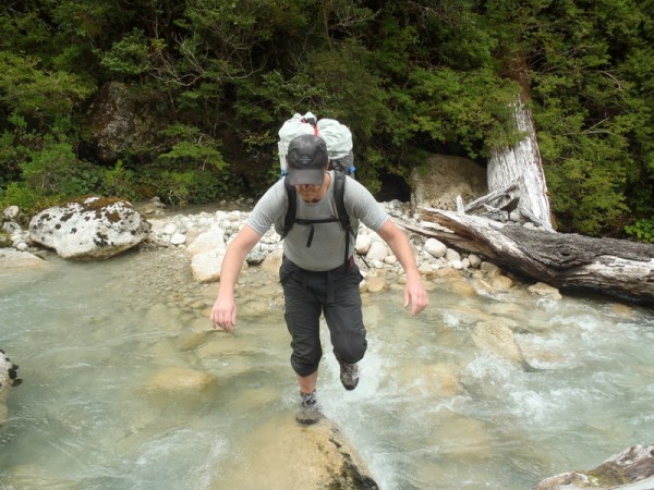 Keegan getting his feet wet.