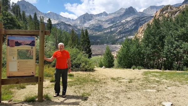 Start of hike - at South Lake Trailhead to Bishop Pass - July 31, 2014