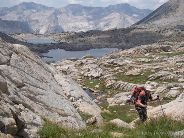 Mike approaching Thunderbolt Pass