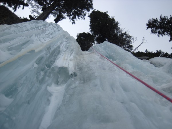 Some of the steep stuff on Louise Falls &#40;4/3/14&#41;.