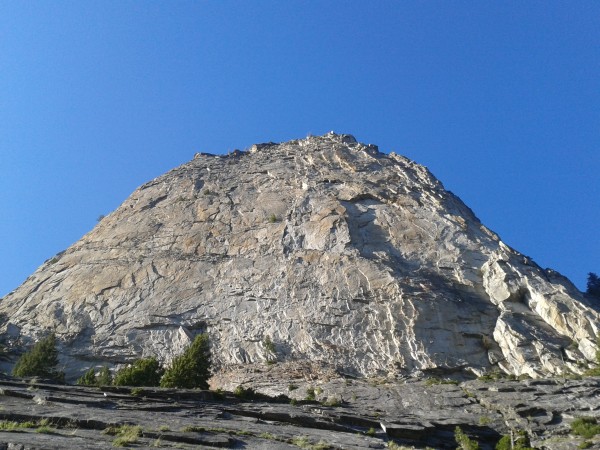 Flathead Buttress from below. My Mom's Muscle Shirt goes up the middle...