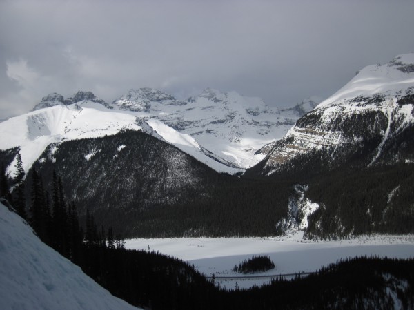 The view back towards the trailhead from the base of Curtain Call &#40...