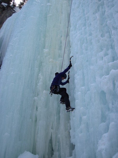 Kendra taking 1 of many laps we climbed on Bear Spirit &#40;4/14/14&#41;.