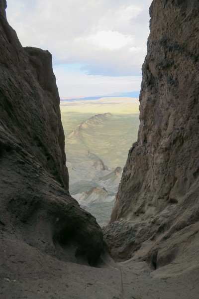 Looking down Long's Couloir