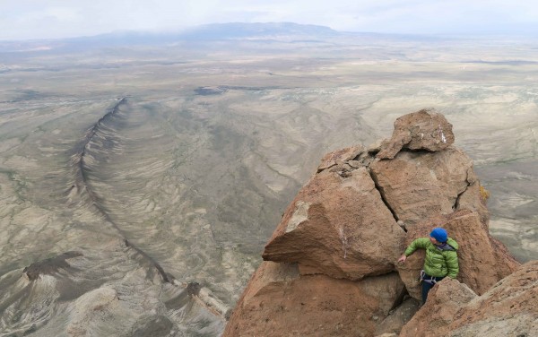 One short pitch below the summit