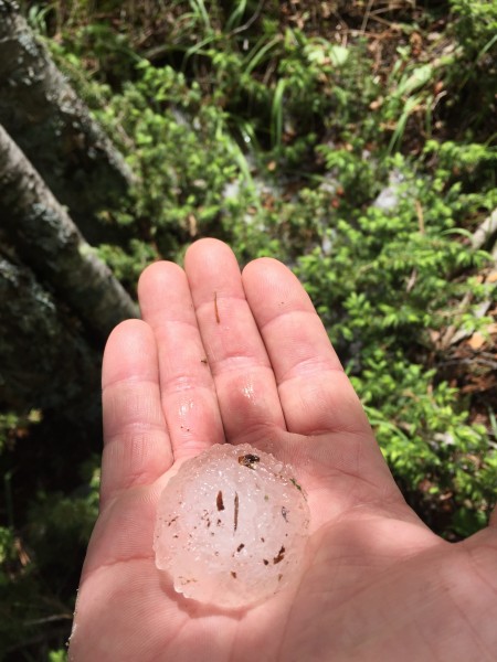 Hillstone still the size of golf balls 10 hours after last nights stor...