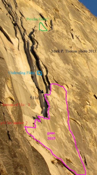 Rockfalls from Half Dome Regular NW Face &#40;chimney section&#41; 
1...