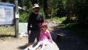 Climbing/Hiking with a 2 year old, Rozzi's attempt on Horsetail Falls - Click for details