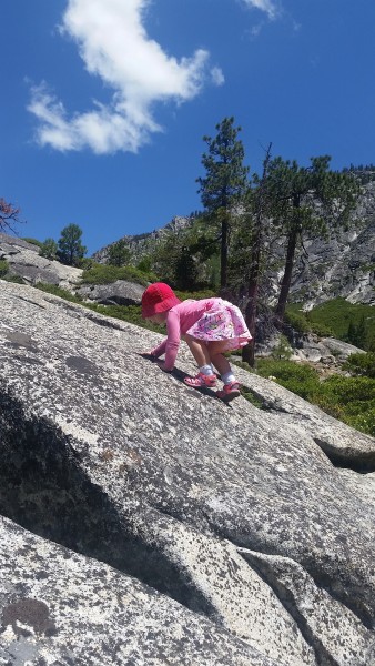 Rozzi scrambling to Horsetail Falls