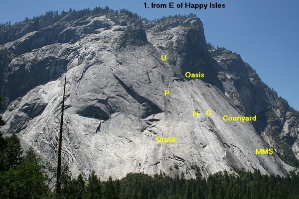 Glacier Point Apron, from East of Happy Isles; 
U = U-shaped Bowl &#4...