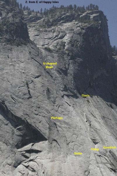Glacier Point Apron - Left Side, from East of Happy Isles
