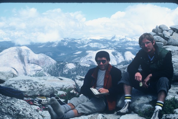 Picture of Wayne Campbell and me taken by Jan on the summit. Note the ...