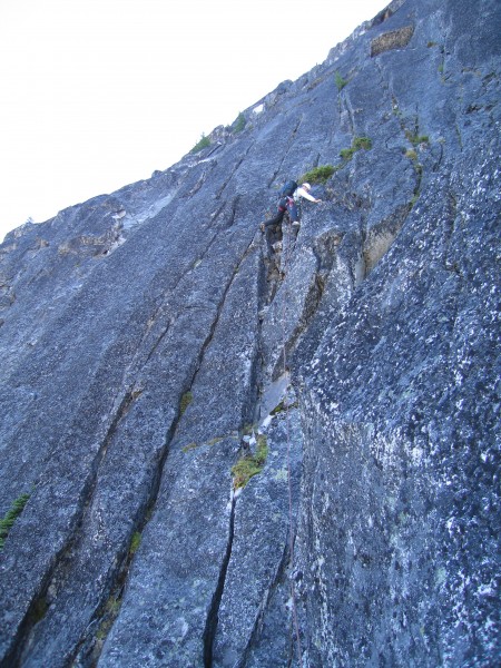 Typical pitch in the middle section of the route