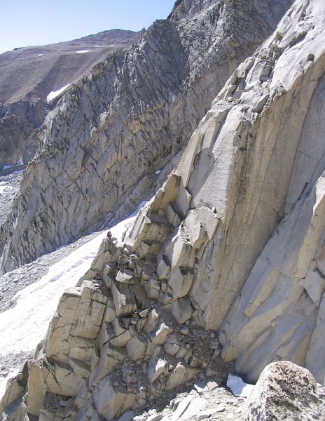 Wayne at the start of the 3rd Pillar of Dana, viewed from the approach...