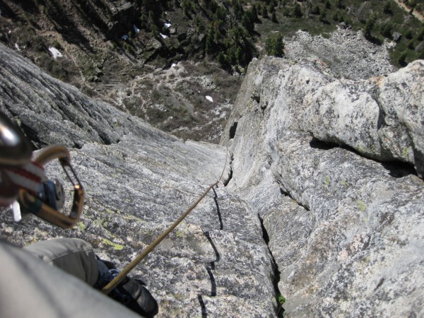 Corrugation Corner &#40;5.7&#41; -- almost at the top of the last pitch