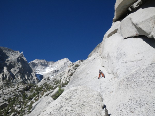 Reed on pitch 2.  Pitch 1 &#40;simul-climb 300ft, according to Bishop ...