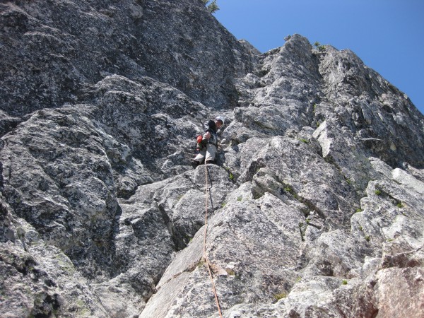 Cosmic Wall &#40;5.6R&#41; -- Justin leading fifth pitch