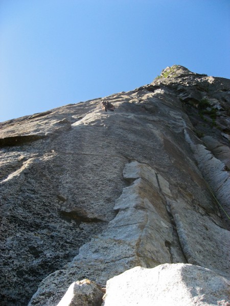 Scott mid-mantle, just after the foot-grab